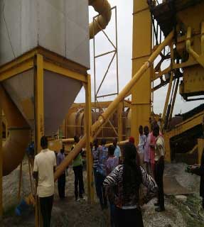 photo of members' visit to ferma ashpalt plant, Kuje Abuja